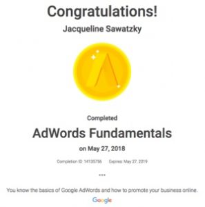 Google AdWords Fundamentals Certification